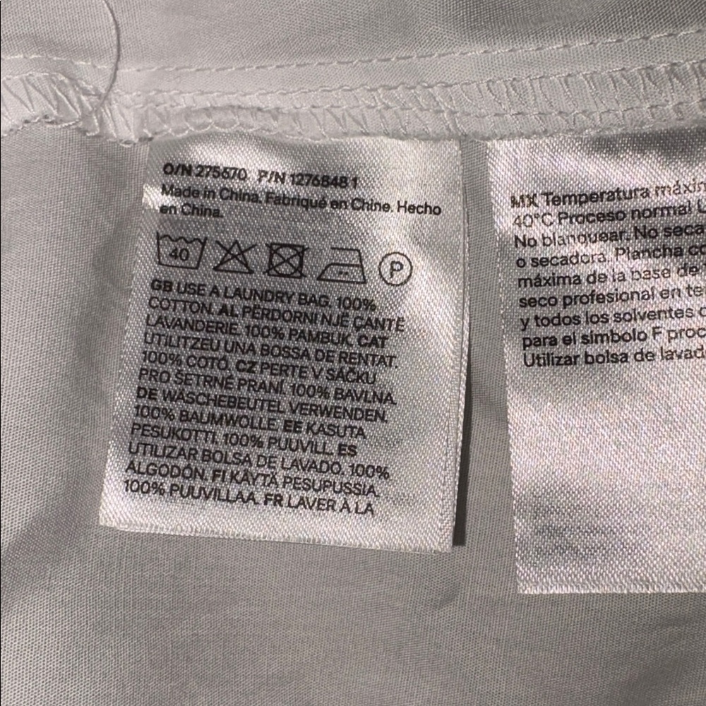 White Eyelet Sleeve Cotton Button-Up Top - Picture 8 of 8